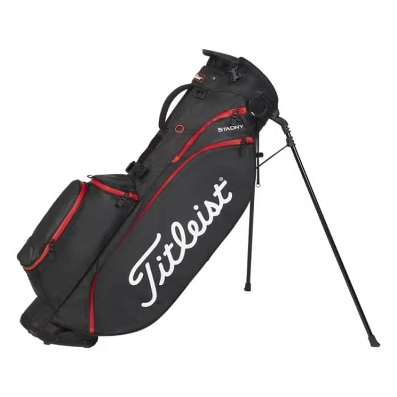 Titleist Players4 Sta Dry Stand Golf Bag Black Black Red